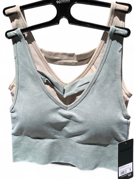 90 Degree By Reflex Other - 90 Degree by Reflex 2-Pack Stonewash Seamless Bianca V-Neck Bra Tank S
